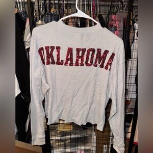 PINK Victoria's Secret Gray Sweatshirt with Red Sequin Dog